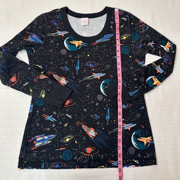 Hanna Andersson Space Rocket Organic Cotton Long Sleeve Tee Adult L Planets - Picture 4 of 6